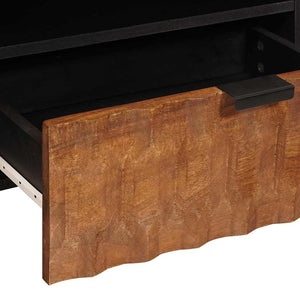 TV-Schrank mit Regal Akazienbraun 80 cm
