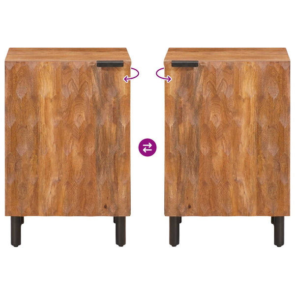 Badschrank Braun Massivholz Mango 38x33x58cm