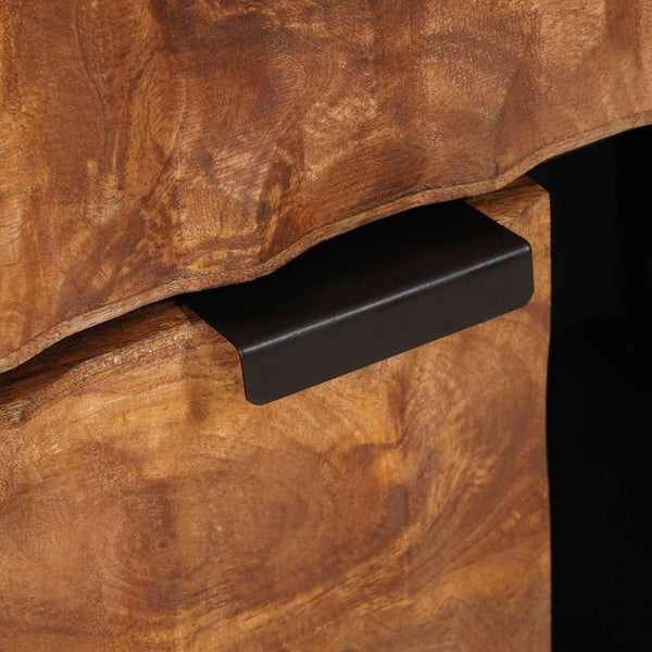 Akazienbraunes Sideboard mit Stauraum 80 cm