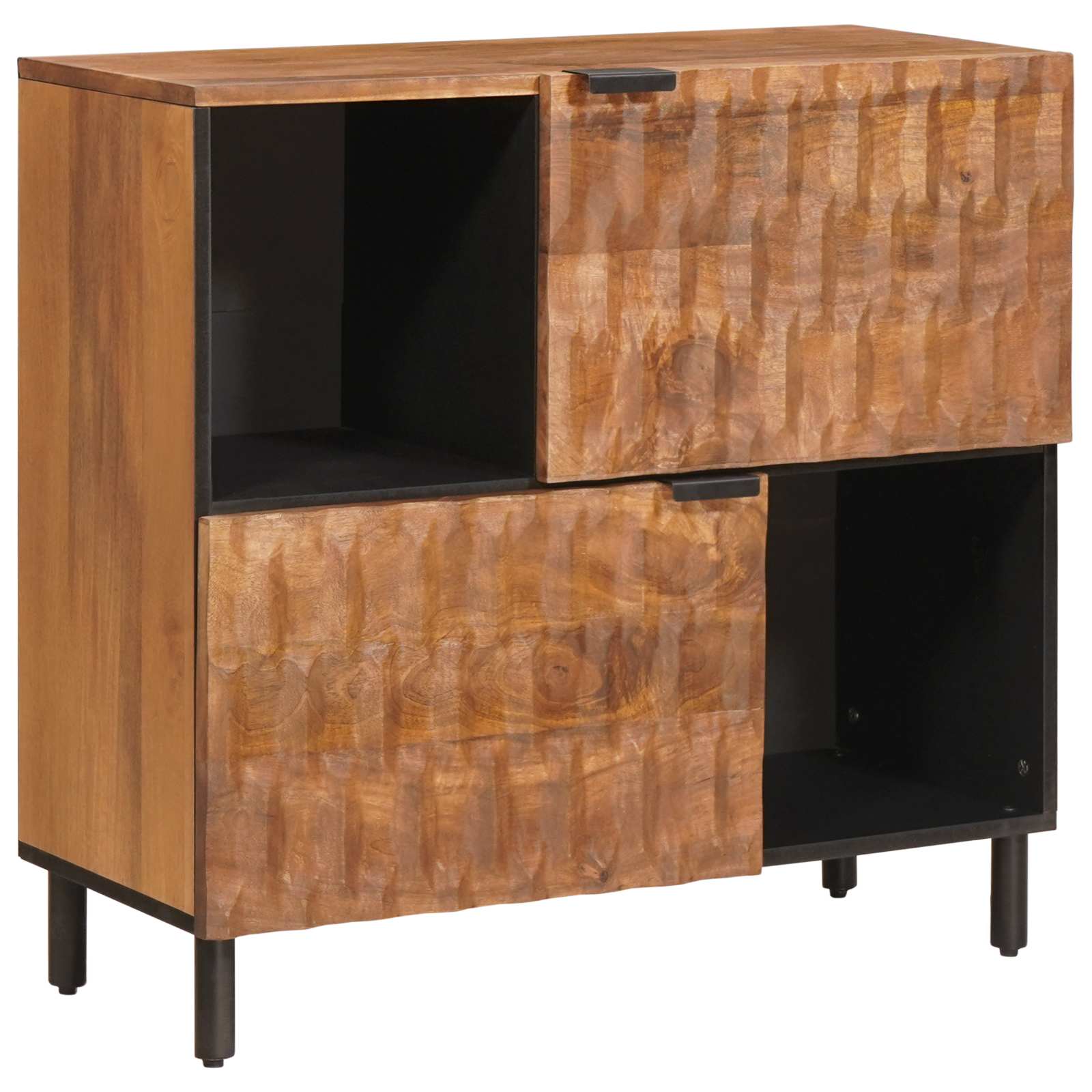 Akazienbraunes Sideboard mit Stauraum 80 cm