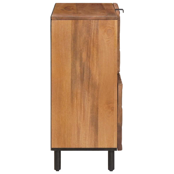 Akazienbraunes Sideboard mit Stauraum 80 cm