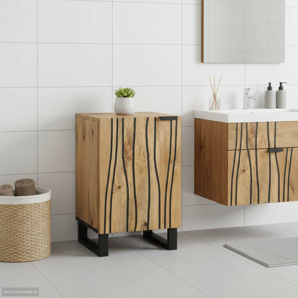 Waschbeckenschrank Braun Holzwerkstoff 38x33,5x58cm