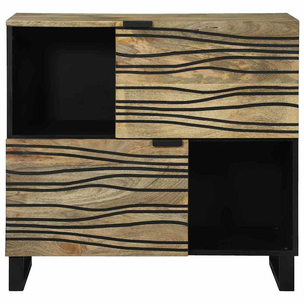 Braunes Sideboard Mangoholz 80cm