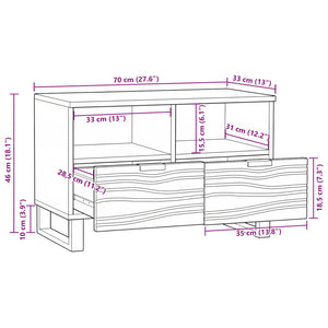 vidaXL Meubles TV avec tiroirs Blanc 70 x 33 x 46 cm Bois d'ingénierie