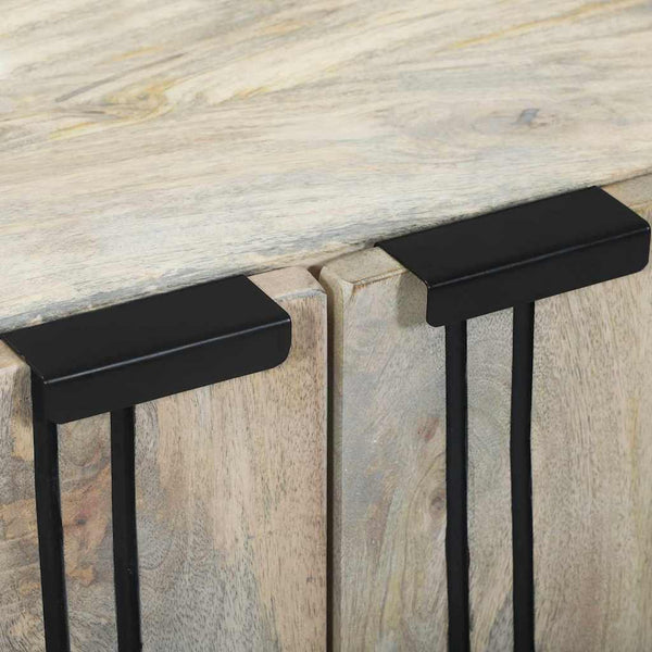Sideboard Weiß Mango Massivholz 60x33,5x75cm
