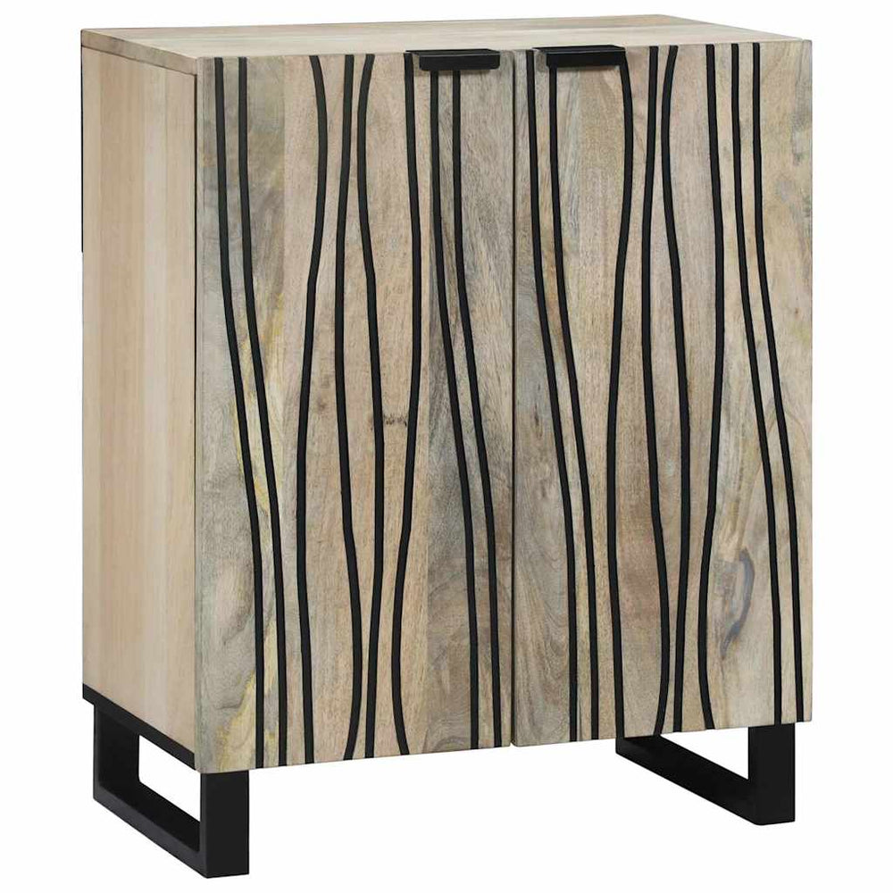 Sideboard Weiß Mango Massivholz 60x33,5x75cm