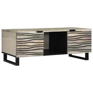 Beige-Schwarzer Couchtisch Akazie 100x54 cm