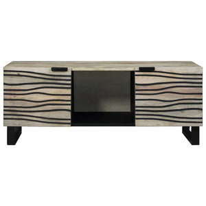 Beige-Schwarzer Couchtisch Akazie 100x54 cm