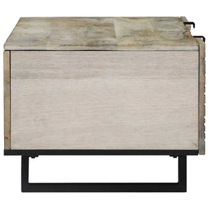 Beige-Schwarzer Couchtisch Akazie 100x54 cm