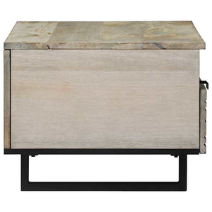 Couchtisch Akazie Beige Schwarz 80x54 cm