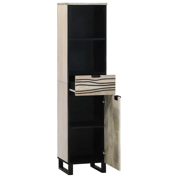 Waschbeckenschrank Weiß 38x33x160cm