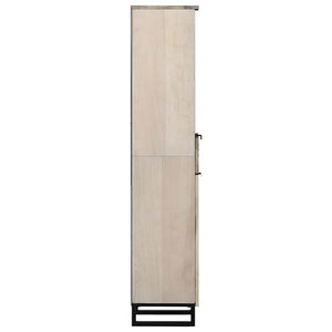 Waschbeckenschrank Weiß 38x33x160cm