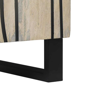 Weißes Sideboard aus Mangoholz, 40x33x75 cm