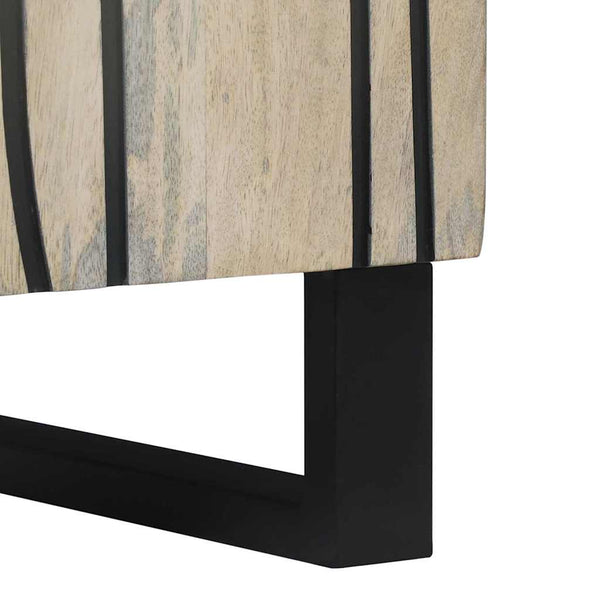 Weißes Sideboard aus Mangoholz, 40x33x75 cm