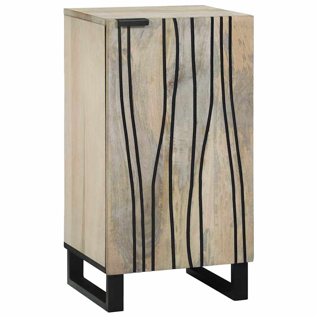 Weißes Sideboard aus Mangoholz, 40x33x75 cm