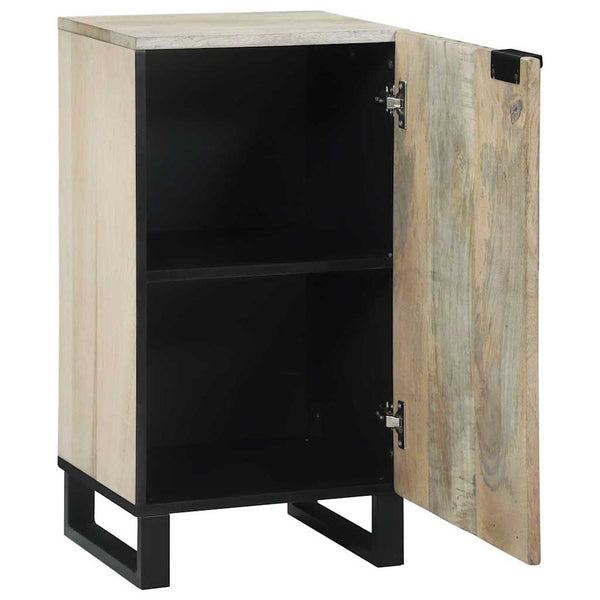 Weißes Sideboard aus Mangoholz, 40x33x75 cm