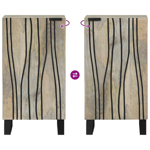 Weißes Sideboard aus Mangoholz, 40x33x75 cm