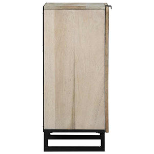 Weißes Sideboard aus Mangoholz, 40x33x75 cm
