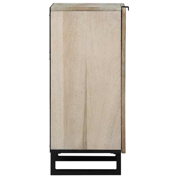 Weißes Sideboard aus Mangoholz, 40x33x75 cm