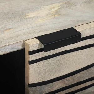 Weißes Sideboard Mangoholz 80 cm