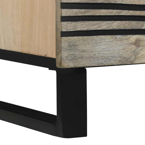 Weißes Sideboard Mangoholz 80 cm