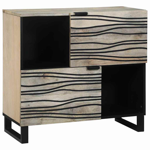 Weißes Sideboard Mangoholz 80 cm