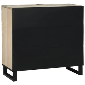 Weißes Sideboard Mangoholz 80 cm