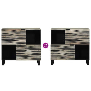 Weißes Sideboard Mangoholz 80 cm