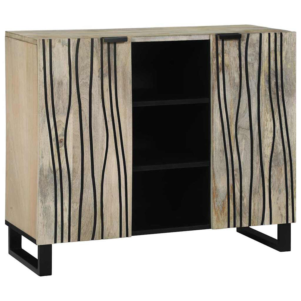 Weißes Sideboard aus Mangoholz, 90 cm
