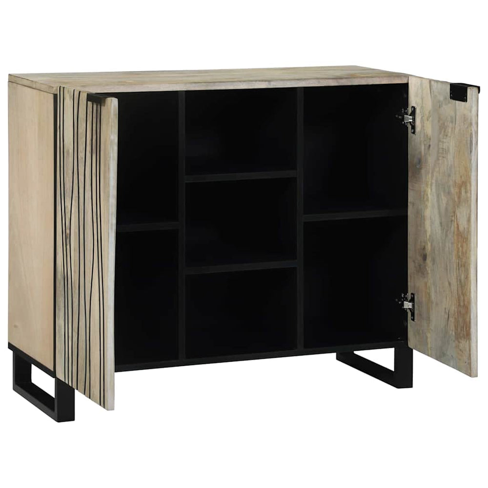 Weißes Sideboard aus Mangoholz, 90 cm