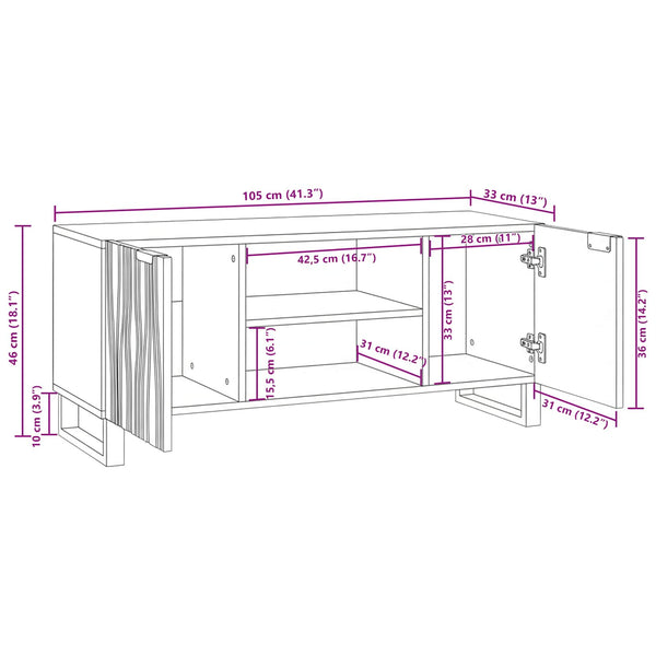 TV-Möbel Walnuss 105 cm