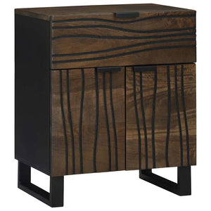 Nachttisch Walnuss Akazie Massivholz 60cm