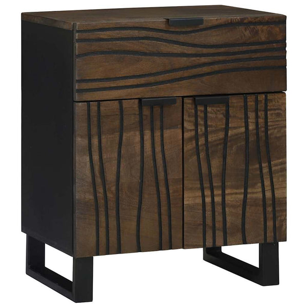 Nachttisch Walnuss Akazie Massivholz 60cm