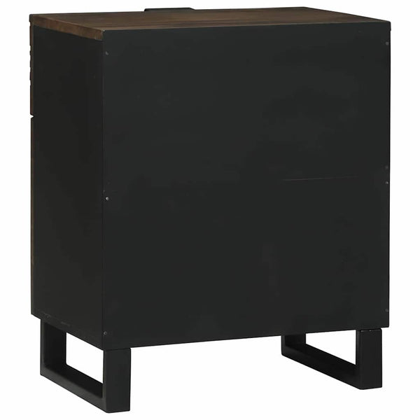 Nachttisch Walnuss Akazie Massivholz 60cm