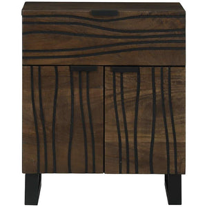 Nachttisch Walnuss Akazie Massivholz 60cm