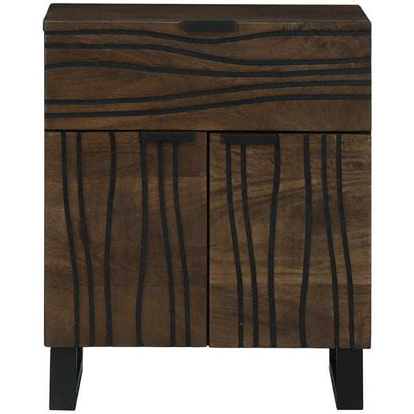 Nachttisch Walnuss Akazie Massivholz 60cm