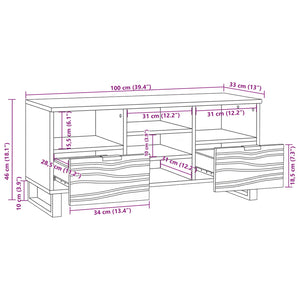 TV-Möbel Walnuss Holzwerkstoff 100 cm