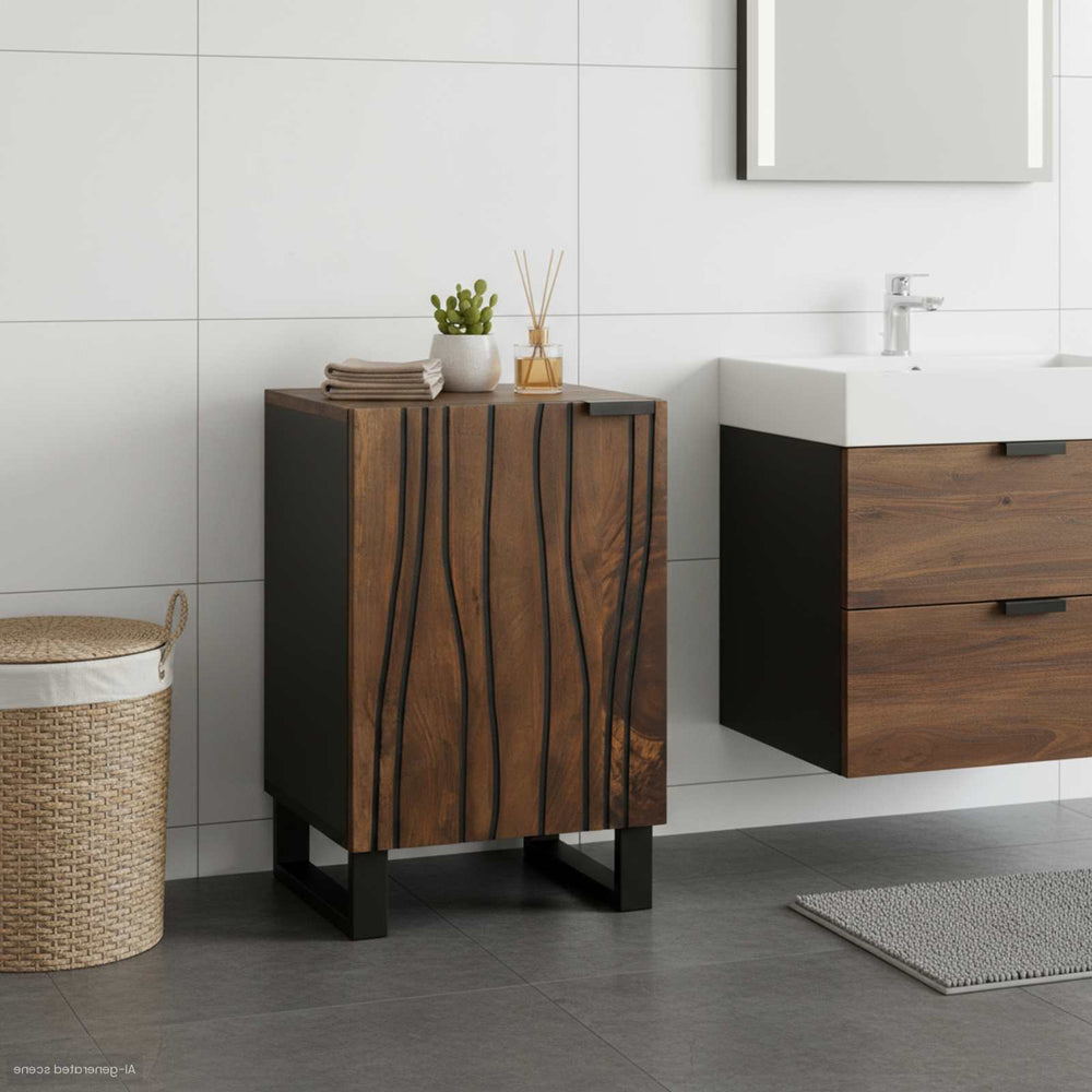 Waschbeckenschrank Walnuss 38x33,5x58 cm
