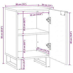 Waschbeckenschrank Walnuss 38x33,5x58 cm