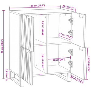 Braune Medienlagerungsschränke & Regale 60 cm