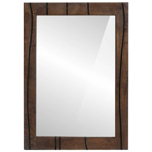 Braun Wandspiegel Badezimmer 70x50 cm