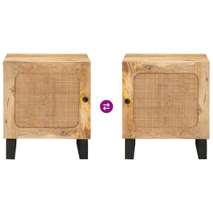 Nachttisch Natur Mangoholz 40x33x46 cm