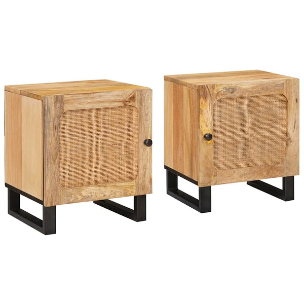 Nachttisch 2er Set Naturholz