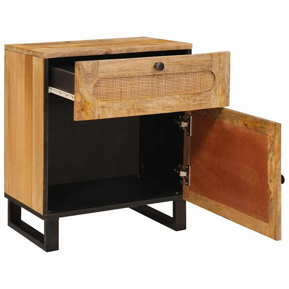 vidaXL Nightstand Natural 50 x 33 x 60 cm Solid Mango Wood