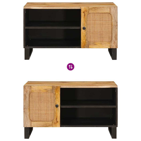 TV-Schrank Mango Massivholz Braun 80cm