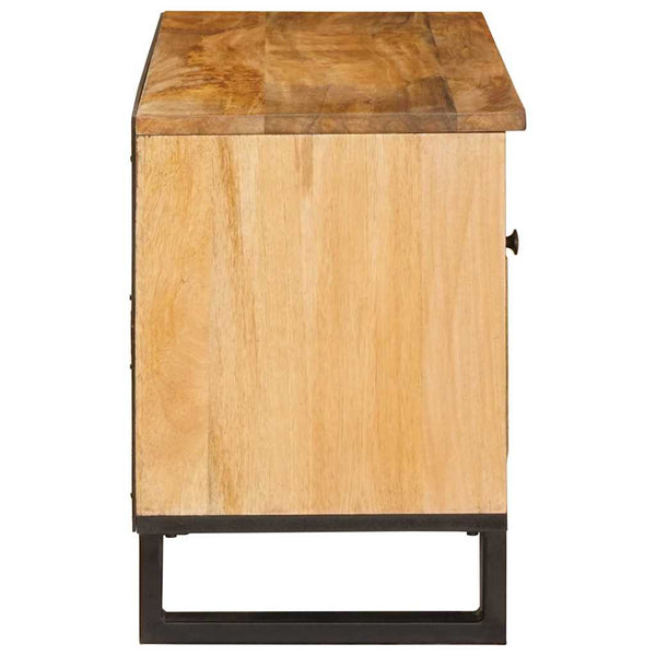 TV-Schrank Braun Mango Massivholz 80 cm