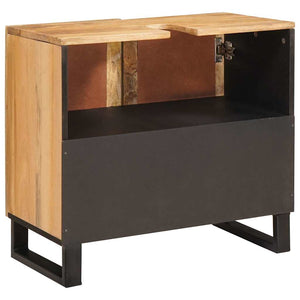 Waschbeckenschrank Braun Mango Massivholz