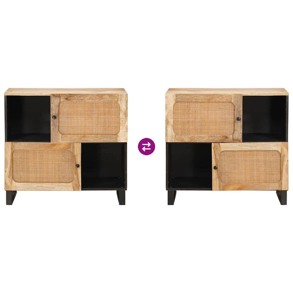 Mango Massivholz Sideboard Braun 80cm