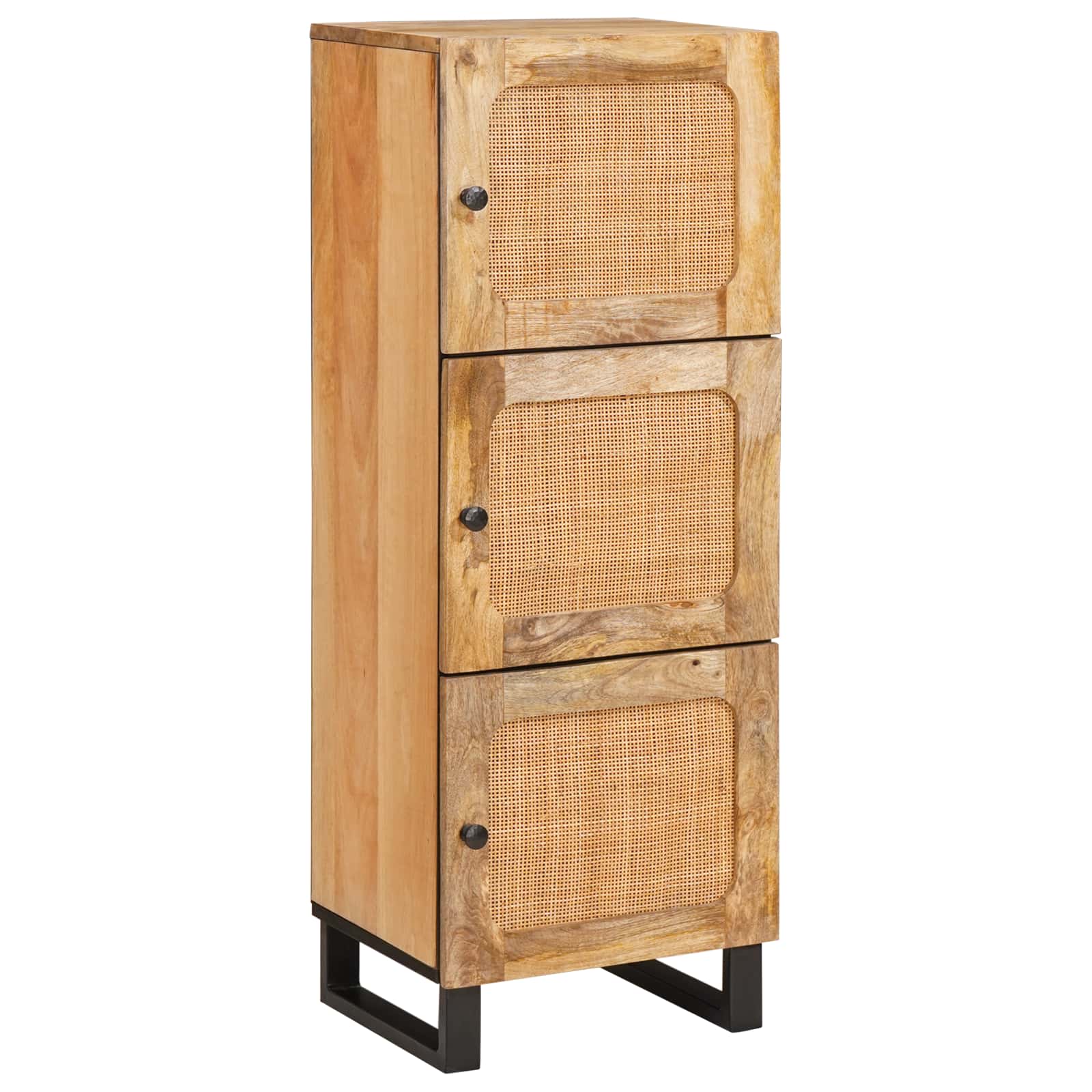 Highboard Braun Mango Massivholz 90x75 cm