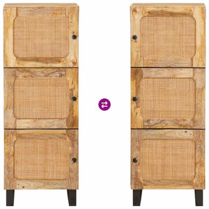 Highboard Braun Mango Massivholz 90x75 cm